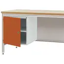 Manuflex ZB4979.2001 Sous-châssis pour table de travail ALU, hauteur utile 500 mm avec butée de porte à gauche, pour pro