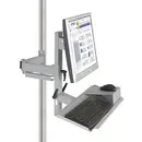 Manuflex ZB8287.9006 Support de moniteur ergonomique pour CANTOLAB et ALU avec clavier et souris, adaptateur VESA 75 mm