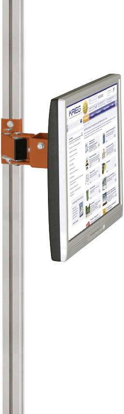 Manuflex ZB8290.2001 Support de moniteur pour CANTOLAB et ALU avec double articulation 80 mm, adaptateur VESA 100 mm, en