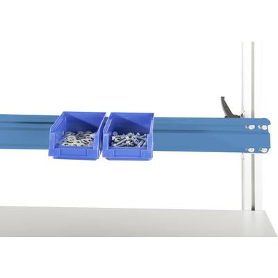 Manuflex LZ8323.5012 antistatique (ESD) Rail porte-boîte ESD pour portail de montage en aluminium, bleu clair RAL 5012, 