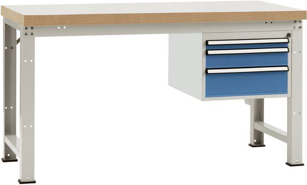 Manuflex WP5617.0002 Établi (l x H x P) 2000 x 840 x 700 mm gris clair (RAL 7035)