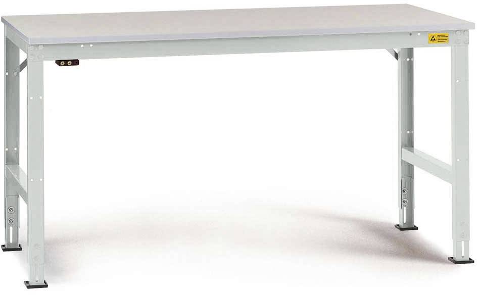 Manuflex LU4128.7035 antistatique (ESD) Table de travail ESD TABLE de base UNIVERSELLE standard avec plaque en mélamine,