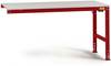 Manuflex LU6003.3003 antistatique (ESD) Table de travail ESD table de montage universelle standard avec plaque en caoutchouc, L x P x H = 1000 x 600 x 760 - 870 mm rouge rubis