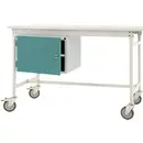 Manuflex ZB4733.5021 Boîtier pour châssis mobile, hauteur utile 1 porte et étagère mm avec bleu d'eau RAL 5021. Pour une