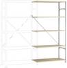 Manuflex RB1129 Rayonnage à tablettes - Module d'extension (l x H x P) 1000 x 2000 x 800 mm bois