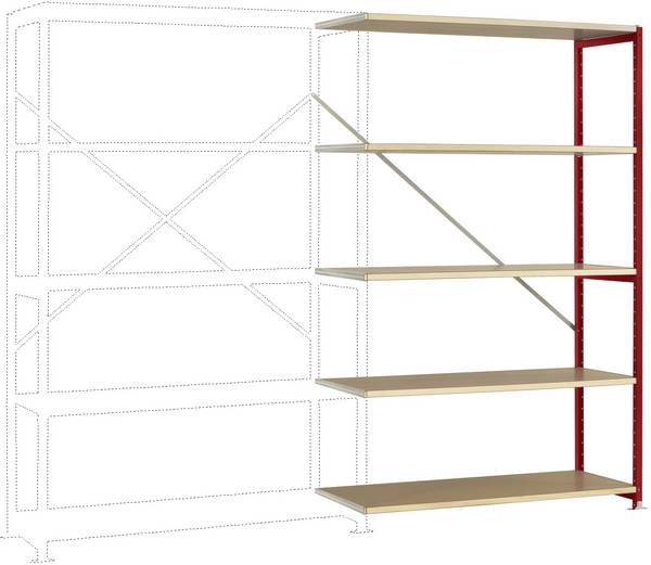 Rayonnage à tablettes - Module d'extension Manuflex RP1136.3003  (l x H x P) 960 x 1900 x 300 mm    bois