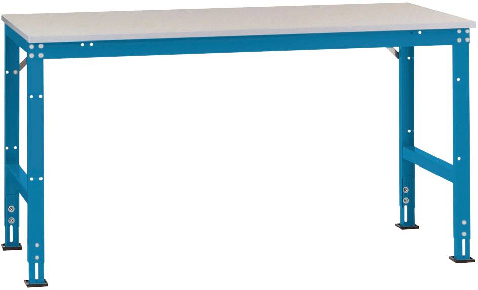 Manuflex AU6117.5007 Table de travail Universal Standard avec plaque en plastique, L x P x H = 2000 x 800 x 760-870 mm b