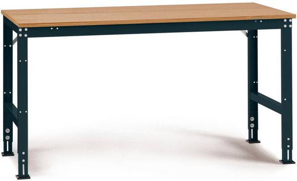 Manuflex AU4005.7016  Table de travail Universal Standard avec platine multiplexe, L x P x H = 1000 x 600 x 760 - 870 mm  anthracite