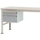 Manuflex ZB4564.9006 Châssis fixe, hauteur utile 300 mm avec 2 tiroirs. Pour une profondeur de table de 1200 mm