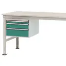 Manuflex ZB4664.0001 Châssis fixe, hauteur utile 300 mm avec 3 tiroirs. Pour une profondeur de table de 1200 mm