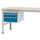 Manuflex ZB4666.0002 Châssis Mobil, hauteur utile 300 mm avec 3 tiroirs. Pour profondeur de table 1000 mm