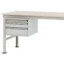 Manuflex ZB4665.7035 Châssis Mobil, hauteur utile 300 mm avec 3 tiroirs. Pour une profondeur de table de 800 mm