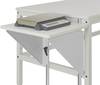 Manuflex AU0003.9006 Table réglable en hauteur pour table de travail et établi, L x P 500 x 600 mm aluminium argenté