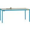Manuflex LD1903.5012 antistatique (ESD) Table de travail ESD UNIDESK avec plaque en caoutchouc, cadre bleu clair RAL 5012, L x P x H = 1200 x 800 x 720-730 mm bleu clair (RAL 5012)
