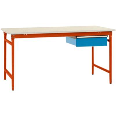   Manuflex  BB5241.2001    Table d'appoint complète BASE stationnaire avec plaque en mélamine + plateau à tiroir simple,