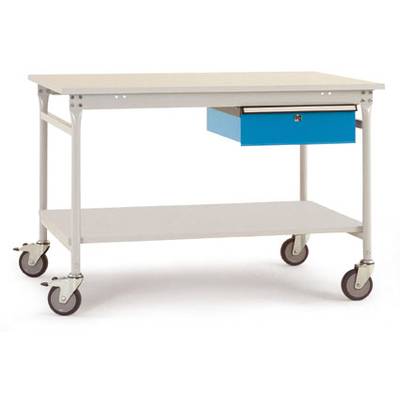   Manuflex  BB5357.0002    Table d'appoint complète BASE mobile avec plaque en plastique + plateau à tiroir simple, L x 