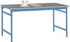 Manuflex BB3004.5012 Table d'appoint BASE stationnaire avec plaque de revêtement en tôle bleu clair RAL 5012, L x P x H : 750 x 500 x 780 mm bleu clair (RAL 5012)
