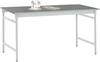 Manuflex BB3004.7035 Table d'appoint BASE stationnaire avec plaque de revêtement en tôle gris clair RAL 7035, L x P x H : 750 x 500 x 780 mm gris clair (RAL 7035)