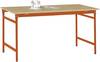 Manuflex BB3005.2001 Table d'appoint STATION stationnaire avec plateau de table multiplex en Rotorange RAL 2001, L x P x H : 750 x 500 x 780 mm rouge orangé (RAL 2001)