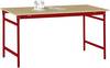 Manuflex BB3005.3003 Table d'appoint STATION stationnaire avec plateau de table multiplex en rouge rubis RAL 3003, L x P x H : 750 x 500 x 780 mm rouge rubis