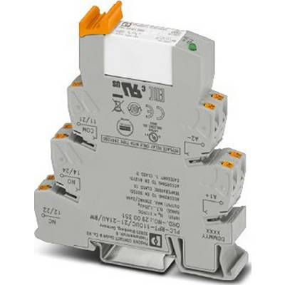 Un module de bornes de connexion gris pour raccordement électrique, avec boutons-poussoirs orange et options de marquage, adapté au montage sur rail DIN.