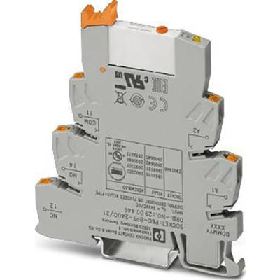 Appareil de connexion électrique à bornes en série avec boîtier gris, leviers orange et plusieurs connexions pour applications industrielles.