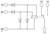 Schéma de circuit avec des diodes, un interrupteur et des connexions. Les diodes mènent de A1 et A2 vers un point central, connecté à A3(+), ainsi qu'un autre chemin vers la droite, relié aux points 12 et 14.