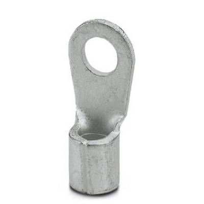 Œillet métallique à base cylindrique et trou circulaire ouvert en haut, généralement utilisé pour des connexions électriques ou des fixations.