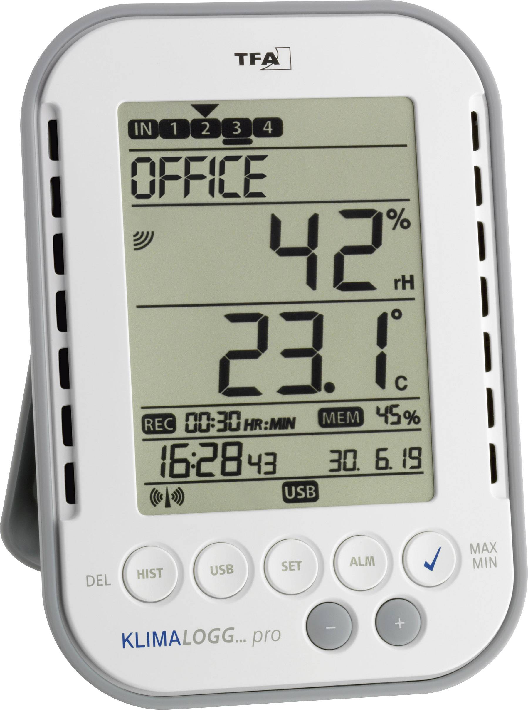 Numérique thermo-hygromètre tfa 30.5000.02 contrôle de climat de pièce MIN-MAX température 