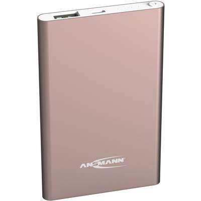 Ansmann 4Ah Powerbank (batterie supplémentaire) 4000 mAh Smart IC LiPo Micro USB, USB rose affichage du statut-0
