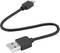 Un câble USB noir avec une prise USB standard à une extrémité et une prise micro-USB à l'autre extrémité.