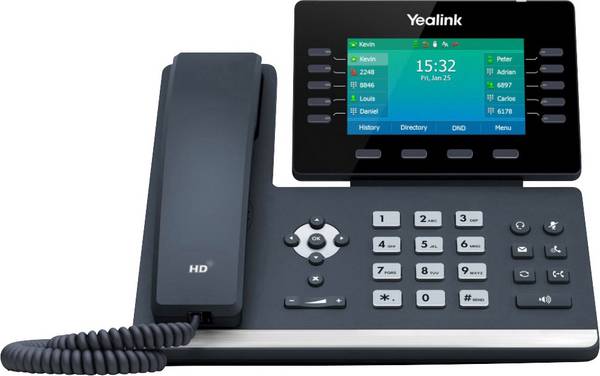 Téléphone VoIP filaire Yealink SIP-T54W écran couleur noir