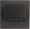 Un radiateur mural rectangulaire noir équipé de quatre LEDs visibles en dessous.