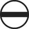 Un panneau de signalisation circulaire avec une barre horizontale noire sur fond blanc, signifiant 'Accès interdit'.