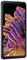 Un smartphone avec un écran affichant un motif abstrait et coloré.