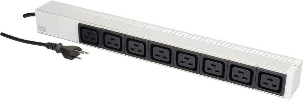 Multiprise 19 pouces Bachmann 333.9002 x8 noir, argent fiche CH 1 pc(s)