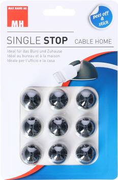 Cablehome  Support de câble autocollant 135347    noir 9 pc(s)