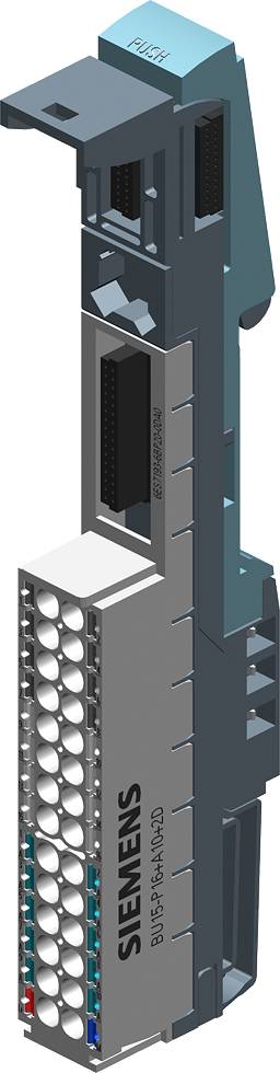 Module électronique portant l'inscription 'Siemens'. Il possède plusieurs connexions sur sa face avant et sert au contrôle dans les systèmes d'automatisation.
