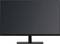 Moniteur noir à écran large avec un cadre simple et fin sur un socle rectangulaire, n'affichant rien sur l'écran.