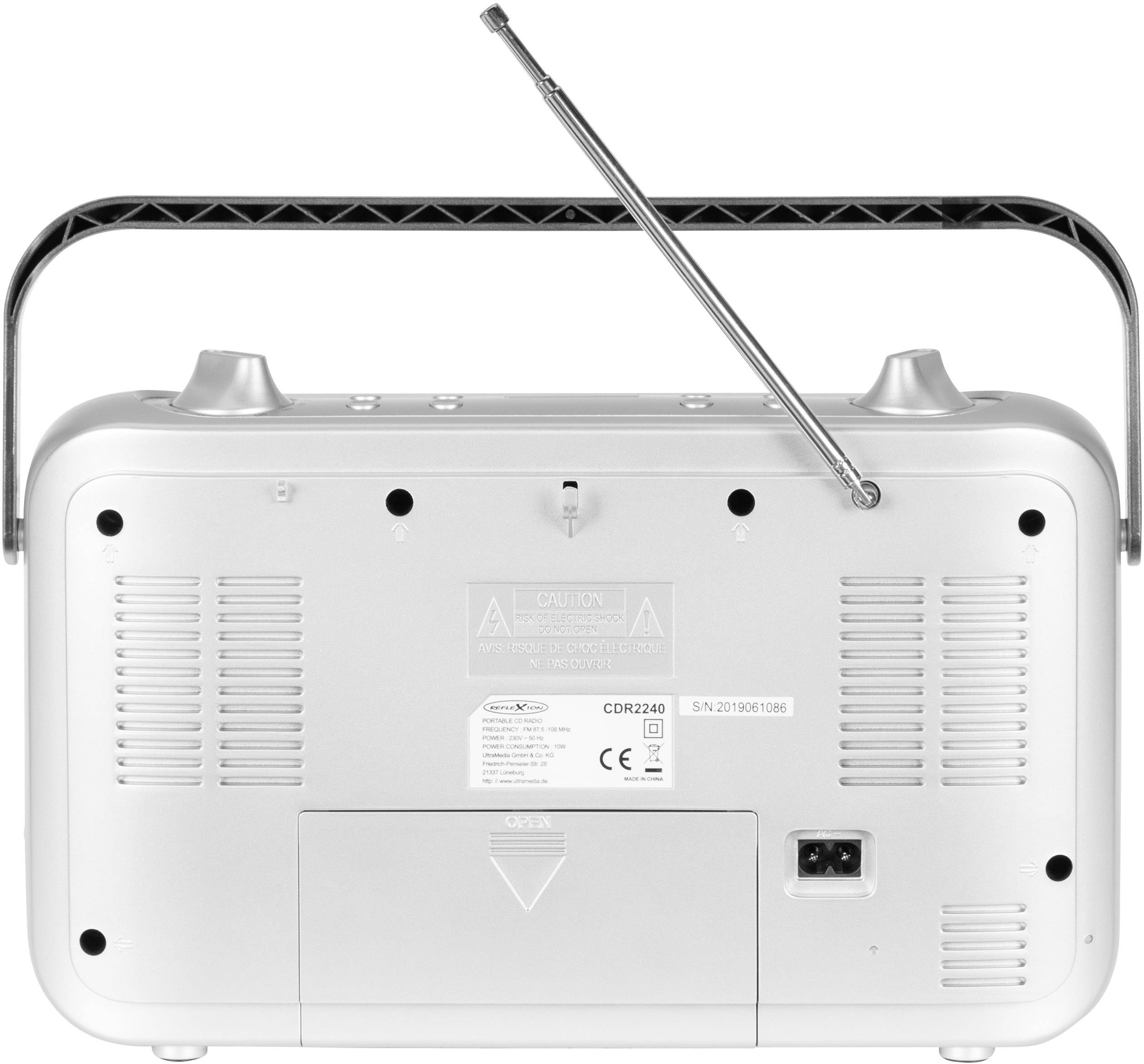 Reflexion  Radio-lecteur CD FM AUX, CD  touche sensitive argent-1