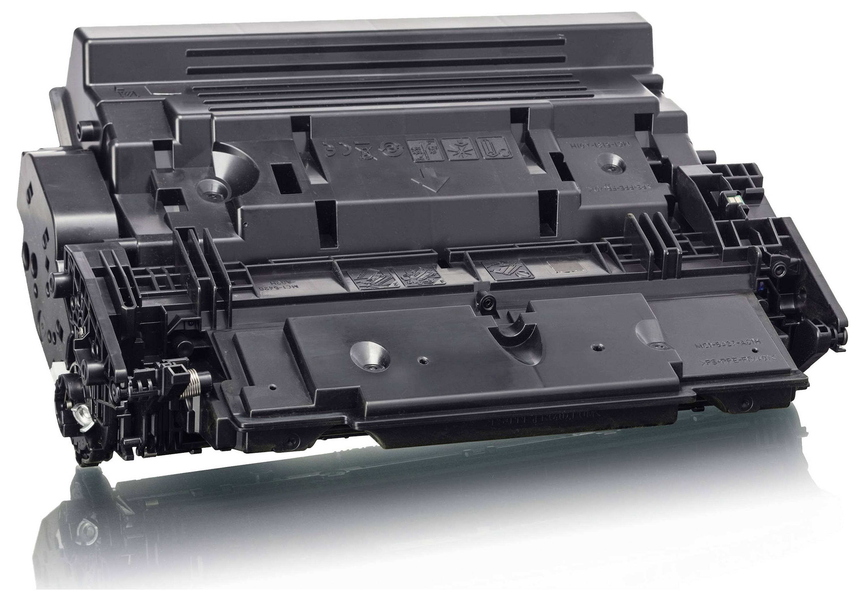 Cartouche de toner pour imprimante noire isolée sur fond blanc, montrant les composants internes de l'unité d'imagerie remplaçable.