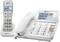 Téléphone sans fil et filaire avec touches et écran larges, adapté aux personnes malvoyantes et malentendantes.