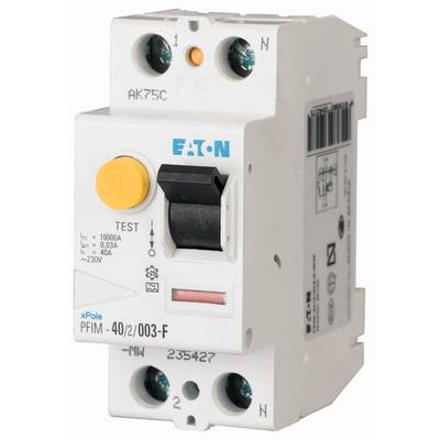 Eaton 187449 PFIM-25/2/003-G/F Disjoncteur différentiel pour fréquences de battement s   2 pôles 25 A 0.03 A 230 V