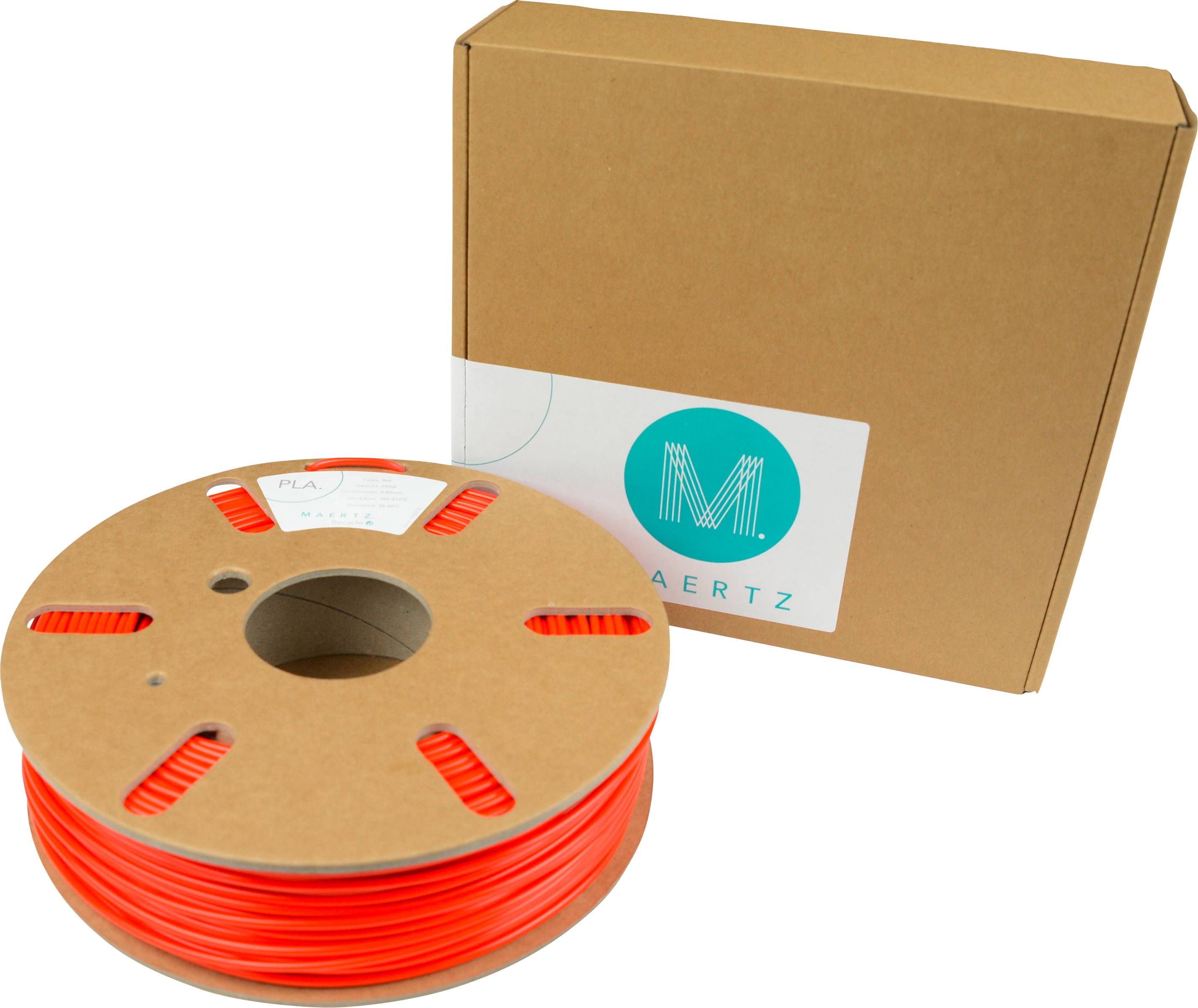 Maertz PMMA-1000-007 Polyactic-Acid Filament PLA 1.75 mm 750 g rouge 1 pc(s)-1