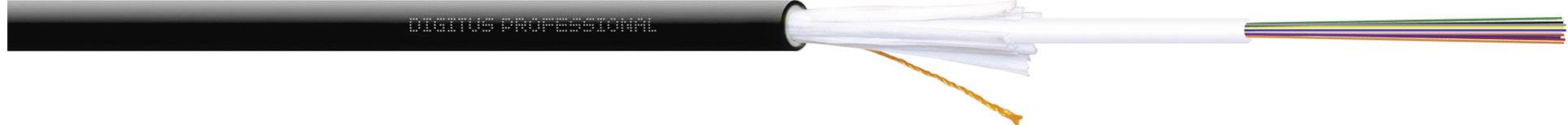 Câble avec gaine externe noire et plusieurs fils de couleur exposés à l'interface.