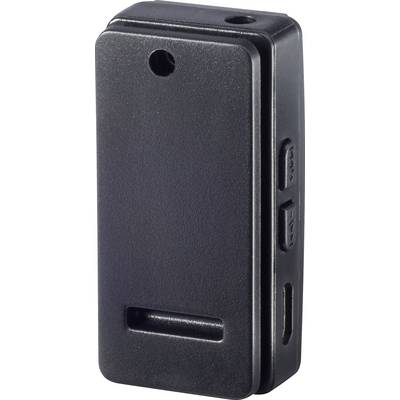 Un petit appareil rectangulaire noir en plastique avec des boutons sur le côté ; probablement un accessoire électronique.
