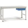Manuflex AU5701.7016 Table de travail complète standard UNIVERSEL de base avec plaque en mélamine, L x P x H = 2000 x 800 x 760-870 mm anthracite