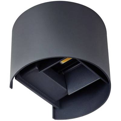 Un applique murale moderne noir avec un design circulaire et une surface mate.