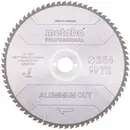 Metabo ALUMINIUM CUT PROFESSIONAL 628447000 Lame de scie circulaire 254 x 30 x 2 mm Nombre de dents: 72 1 pc(s)