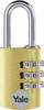 YALE YE3CB/20/121/2/GO Cadenas 20 mm or avec serrure à combinaison